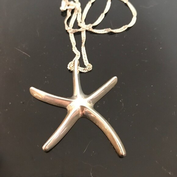 Starfish Pendant NWT Solid Sterling Silver 925 Chain Gift beach - Picture 7 of 9